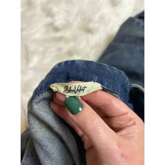 Blue Velvet Boutique Patchwork Oversized Overalls Women's Size S READ - Picture 11 of 11